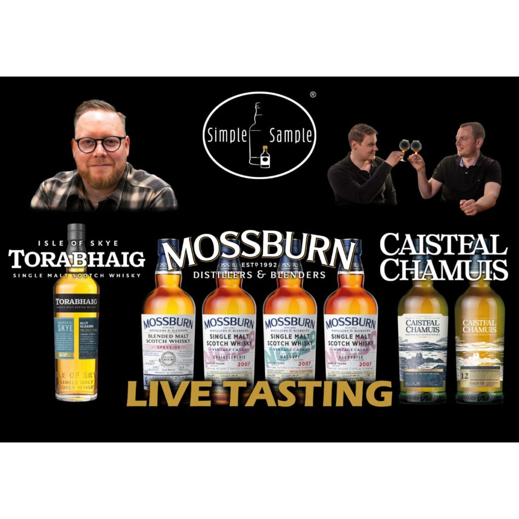 Torabhaig, Mossburn, Caisteal Chamuis – Live-Tasting Sampleset 19.10.2022