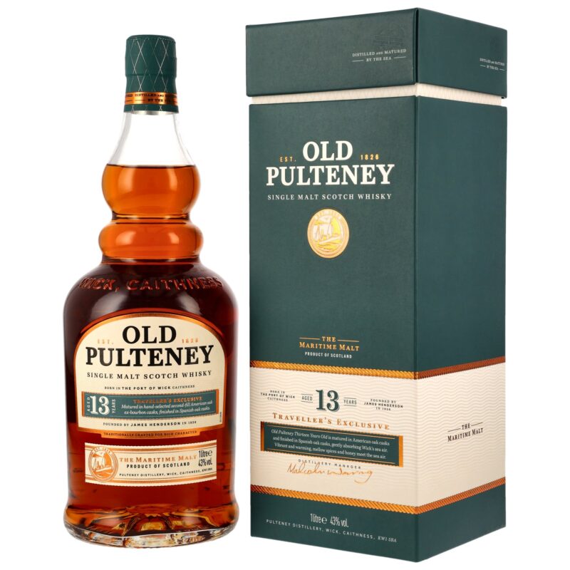 Old Pulteney 13 Jahre - 2nd Fill American Oak Ex Bourbon Casks & Spanish Oak Casks Finish - 43,0% - 2cl Sample!