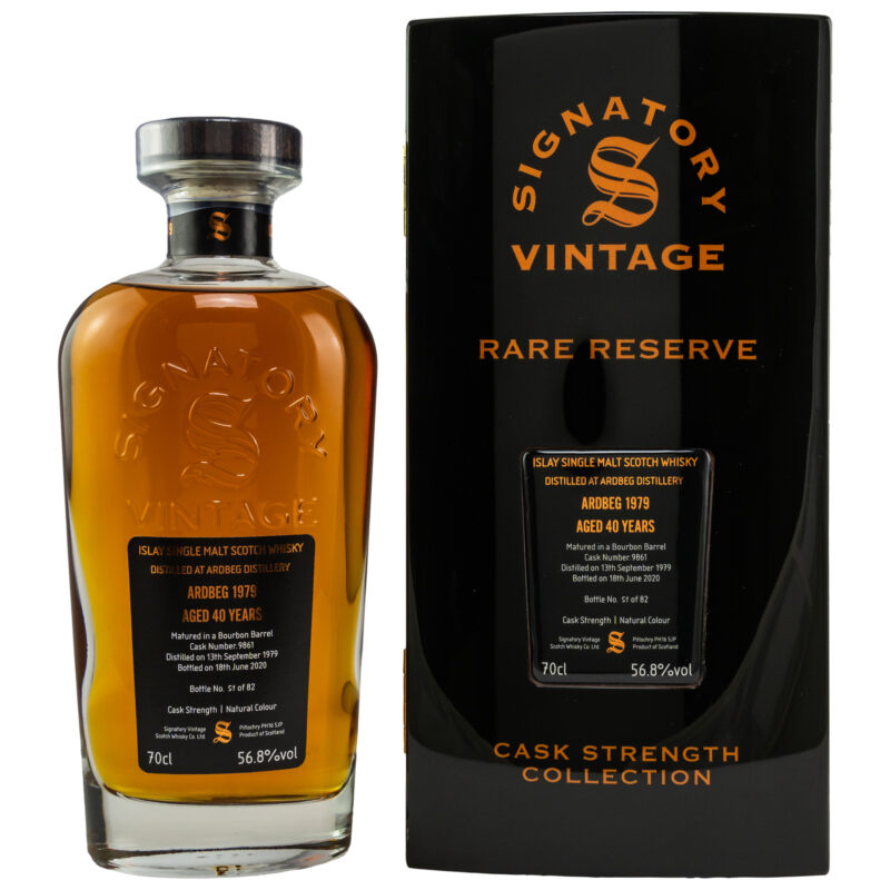 Ardbeg 1979/2020 - 40 Jahre - Signatory Vintage - Rare Reserve - Bourbon Barrel #9861 - 56,8% - 2cl