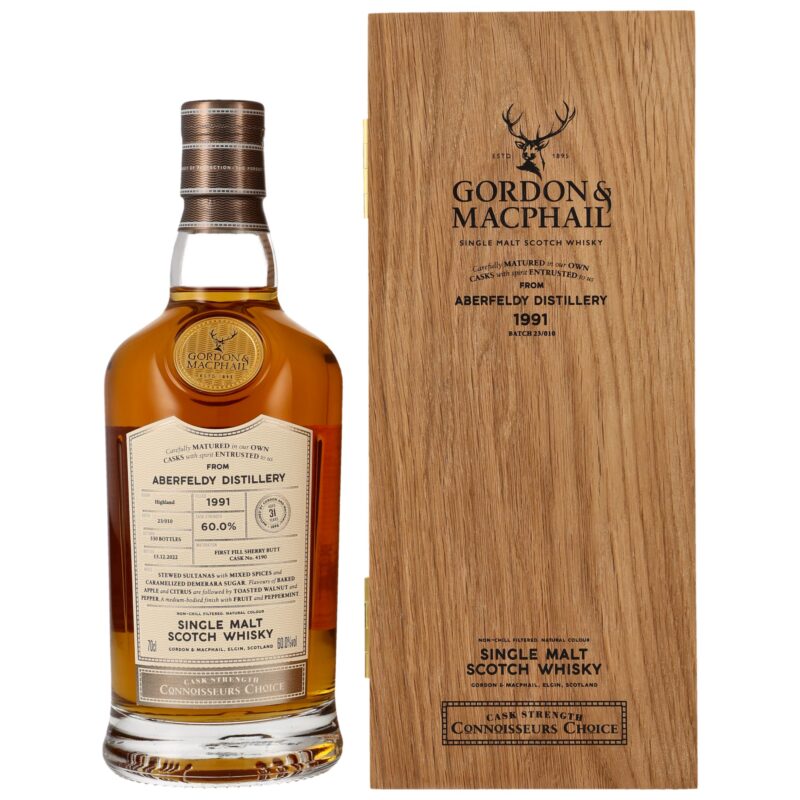 Aberfeldy 1991/2023 - 31 Jahre - Gordon & MacPhail - Connoisseurs Choice Cask Strength - 1st Fill Sherry Butt #4190 - 60,0% - 2cl - RESERVIERUNG!