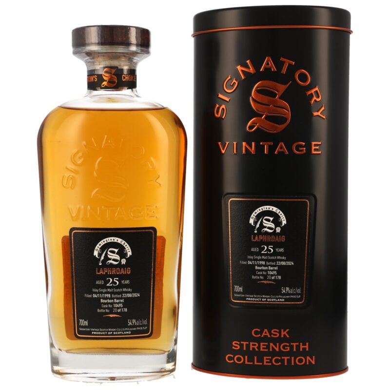 Laphroaig 1998/2024 - 25 Jahre - Signatory Vintage - Symington´s Choice - Bourbon Barrel #10495 - 54,9% - 2cl - RESERVIERUNG!