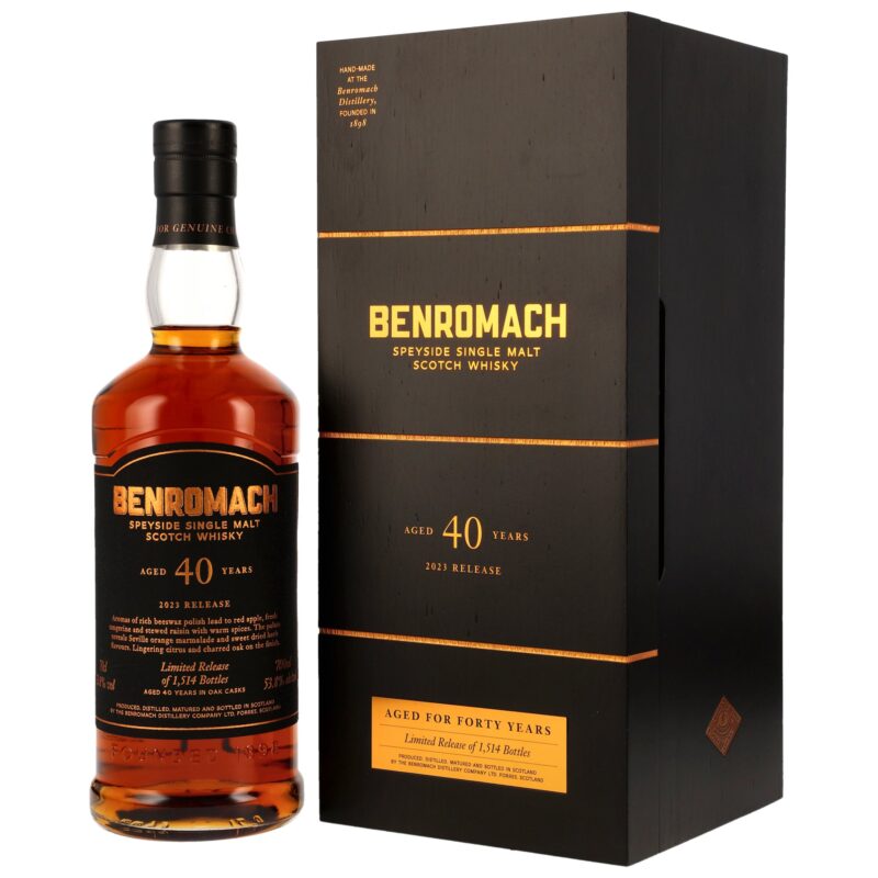 Benromach 40 Jahre - 2023 Release - Single Malt - 53,8% - 2cl - RESERVIERBAR!
