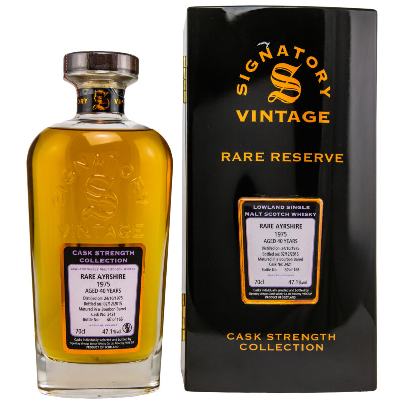 Rare Ayrshire 1975/2015 - 40 Jahre - Signatory Vintage - Rare Reserve - Bourbon Barrel #3421 - 47,1% - 2cl - RESERVIERUNG!