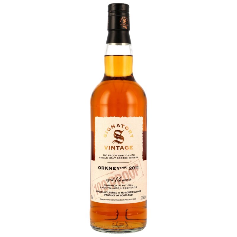 Orkney (HP) 2011/2025 - 14 Jahre - Amontillado - Signatory 100 Proof Edition #58 - 57,1%