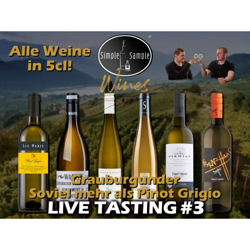 Simple Sample Wines #3 - Grauburgunder - Soviel mehr als Pinot Grigio - 6x5cl Live-Tasting mit Andrea Caminecci & Maria-Anna Wimmer - 29.10.2025