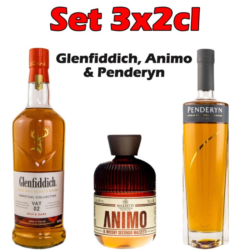 Set 3x2cl - Glenfiddich, Animo & Penderyn