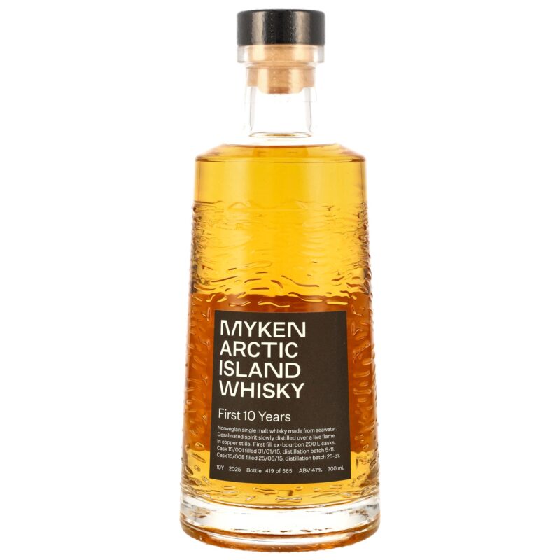 Myken Arctic - Single Malt Whisky - 2015/2025 - 10 Jahre - 1st Fill Ex Bourbon Casks #15/001 +15/008 - 47,0%