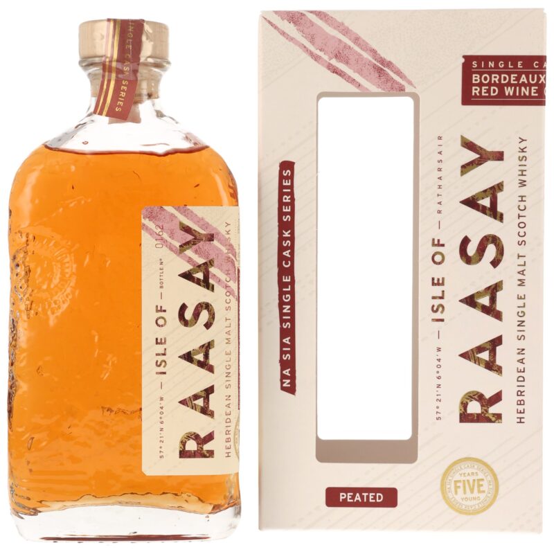 Isle of Raasay - 5 Jahre - Single Malt Whisky - Single Cask #18/721 Peated Red Wine Cask - 59,9%