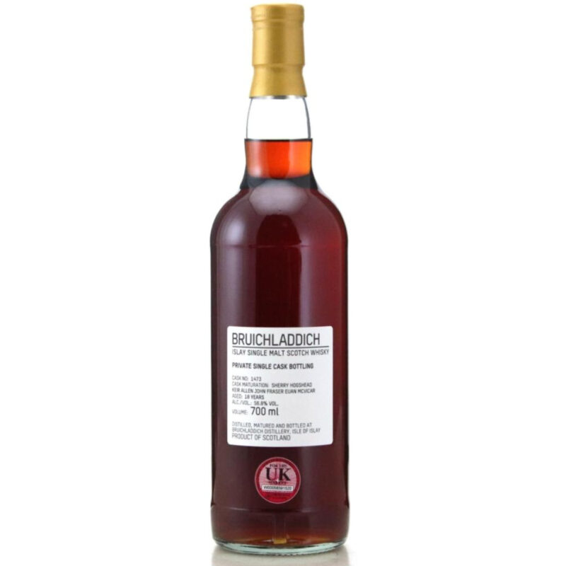 Bruichladdich - 18 Jahre - Private Single Cask Bottling - Sherry Hogshead - 56,8%