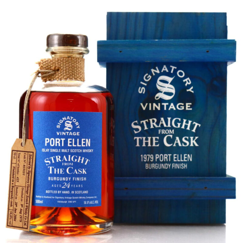 Port Ellen 1979/2004 - 24 Jahre - Straight from the Cask - Signatory Vintage - Burgundy Wine Cask Finish - 58,8%