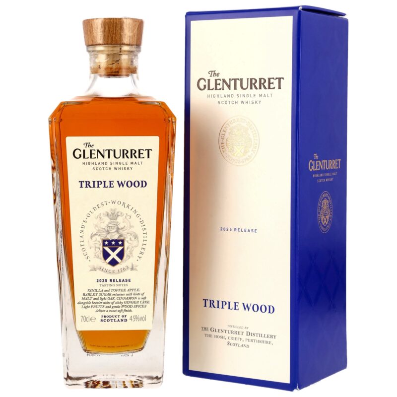 Glenturret Triple Wood - 2025 Release - American & European Sherry Oak Casks & Bourbon Barrels - 45,0%