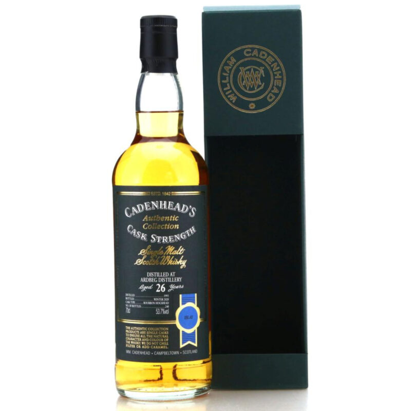 Ardbeg 1993 - 26 Jahre - Cadenhead's - Authentic Collection - Bpurbon Hogshead - 53,7%