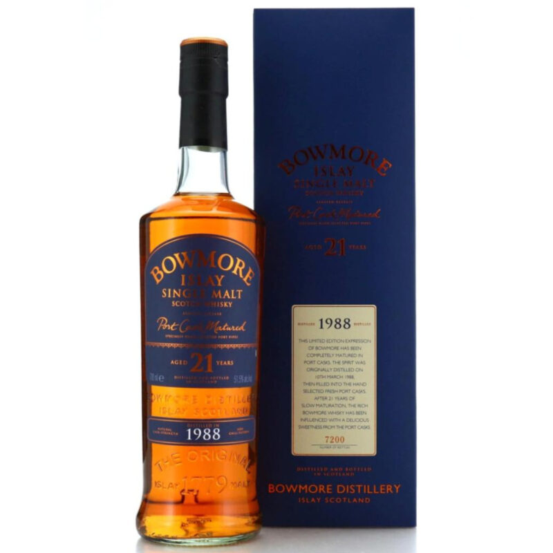 Bowmore 1988 - 21 Jahre - Port Cask Matured - 51,5%