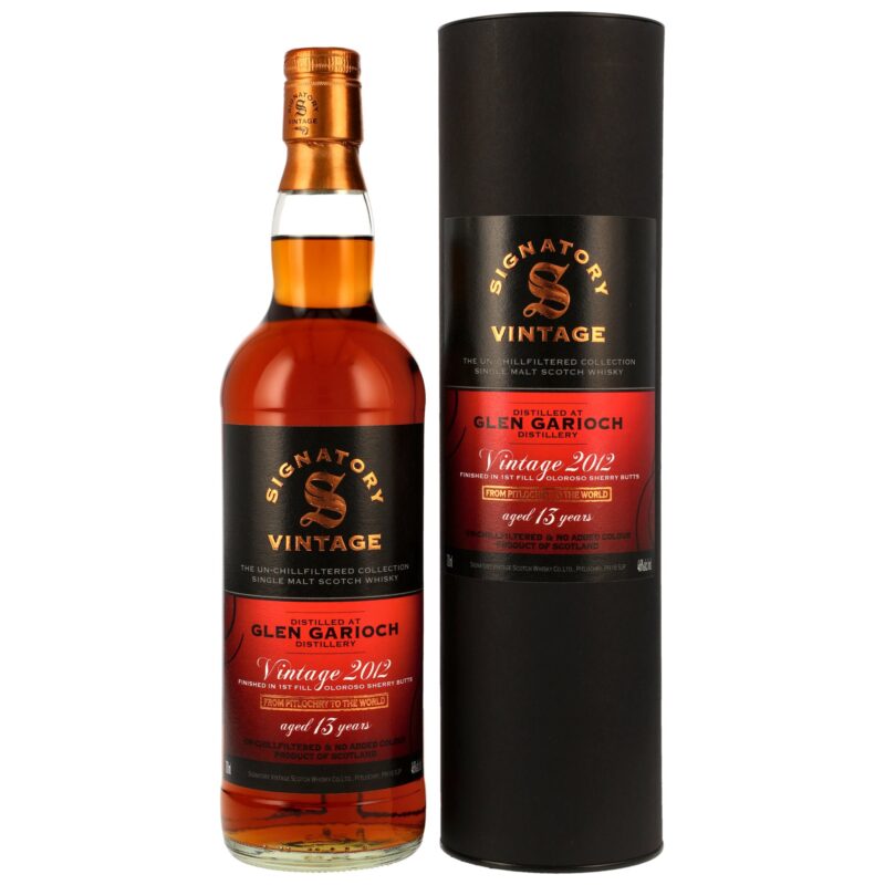 Glen Garioch 2012 – 13 Jahre – Signatory Vintage – Un-Chillfiltered Collection – Oloroso Sherry Butts Finish – 46,0%