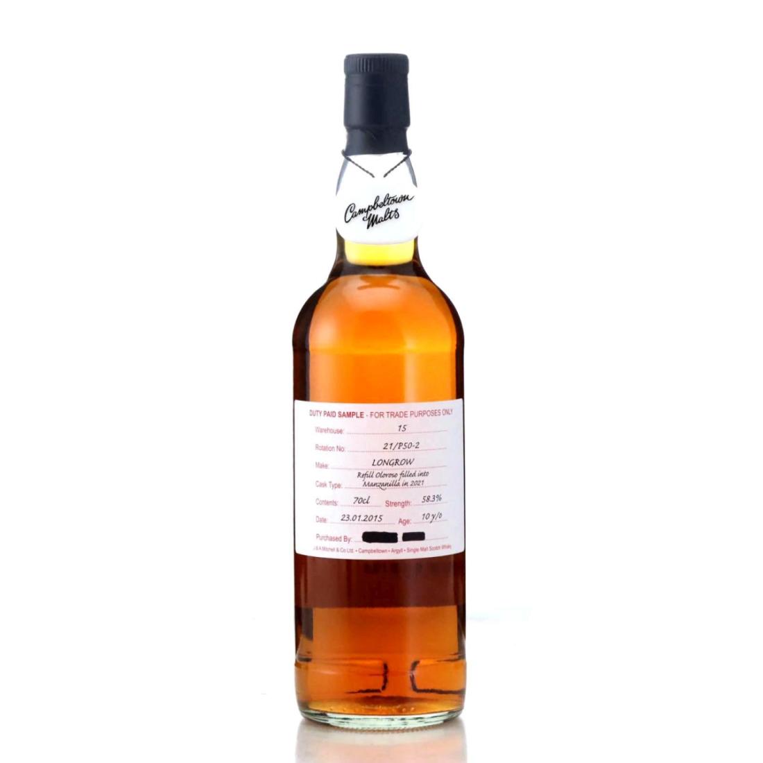 Longrow 2015 – 10 Jahre – Manzanilla Finish – 58,3%