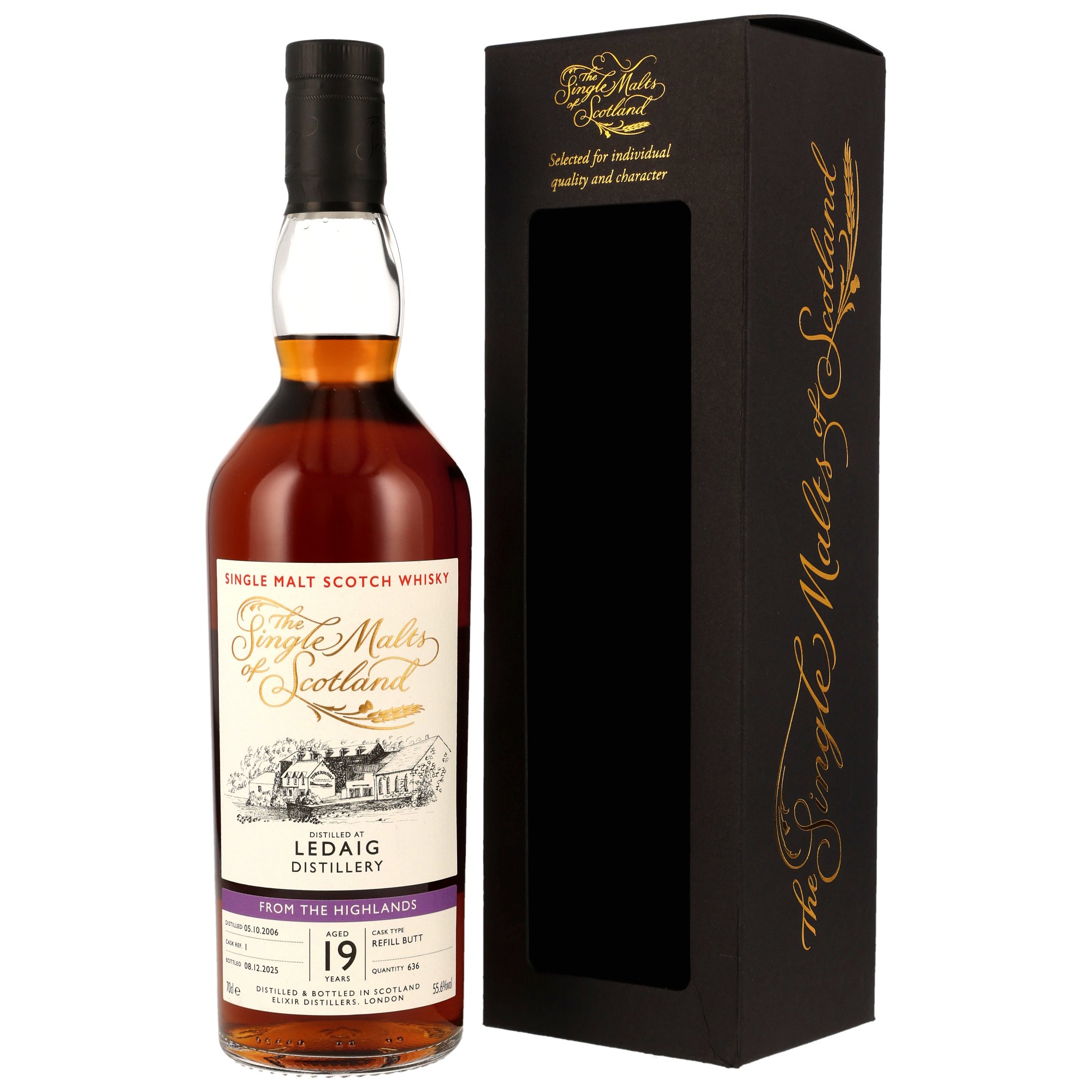 Ledaig 2006 – 19 Jahre – The Single Malts of Scotland – Refill Butt #1 – 55,6%