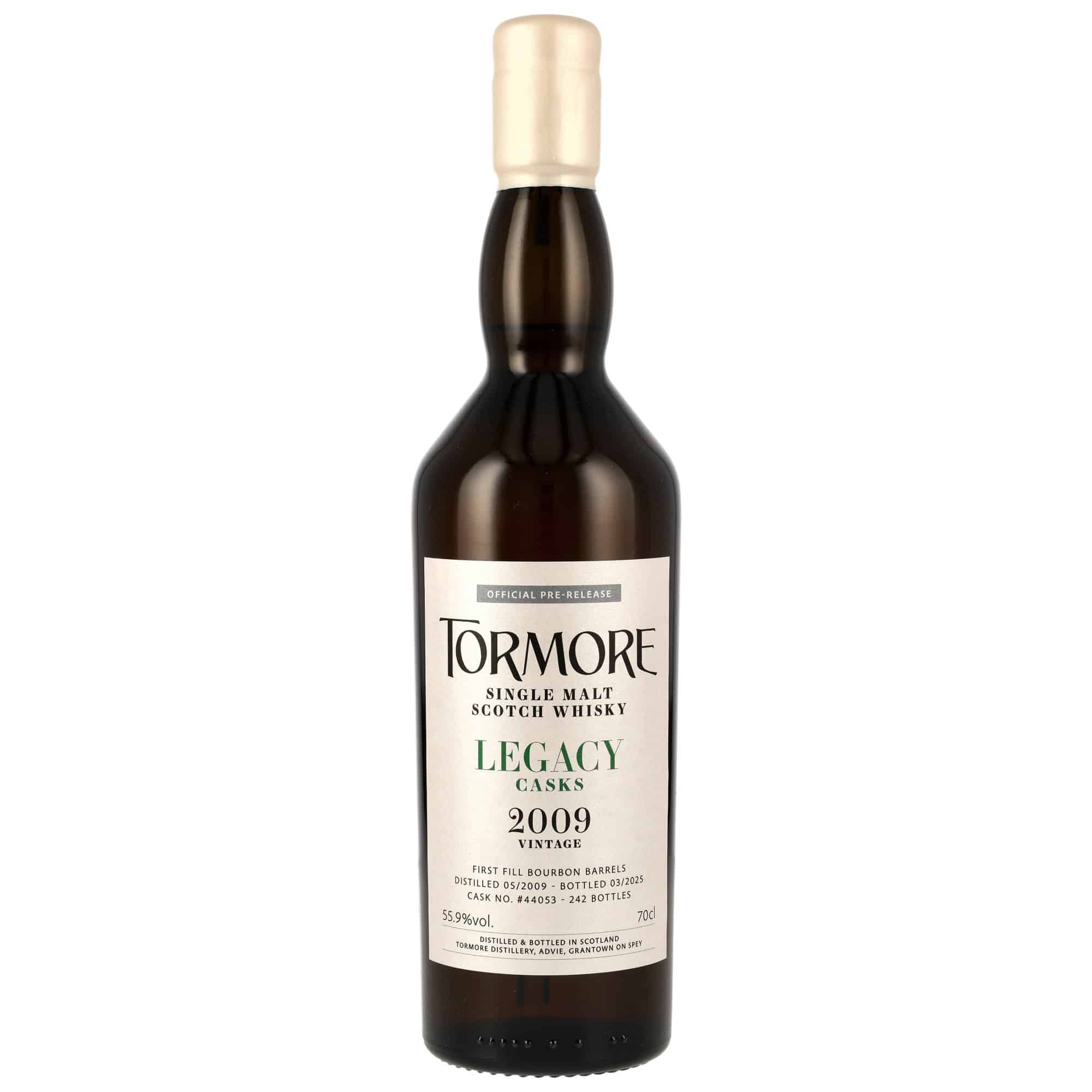 Tormore 2009/2025 – 15 Jahre – 1st Fill Bourbon Barrel #44053 – Legacy Casks – 55,9%