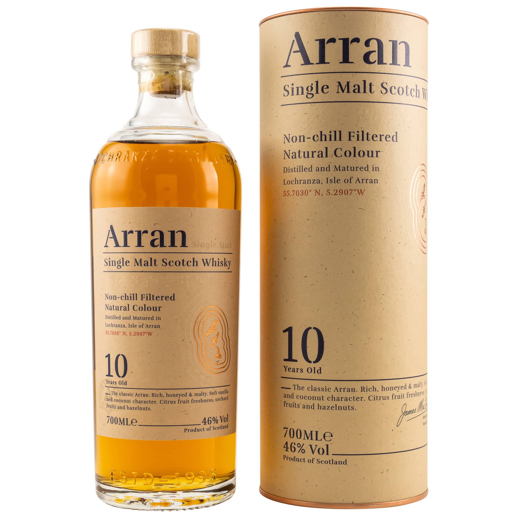 Arran 10 Jahre – Non-Chillfiltered – 46,0%
