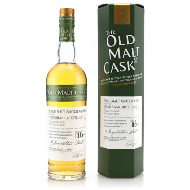 Springbank 1993 – 16 Jahre – The Old Malt Cask – Refill Hogshead #4938 – 50,0%