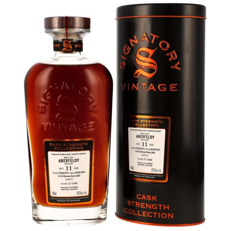 Aberfeldy 2014/2026 – 11 Jahre – Signatory Cask Strength Collection – 1st Fill Oloroso Sherry Butt #2 – 59,3%