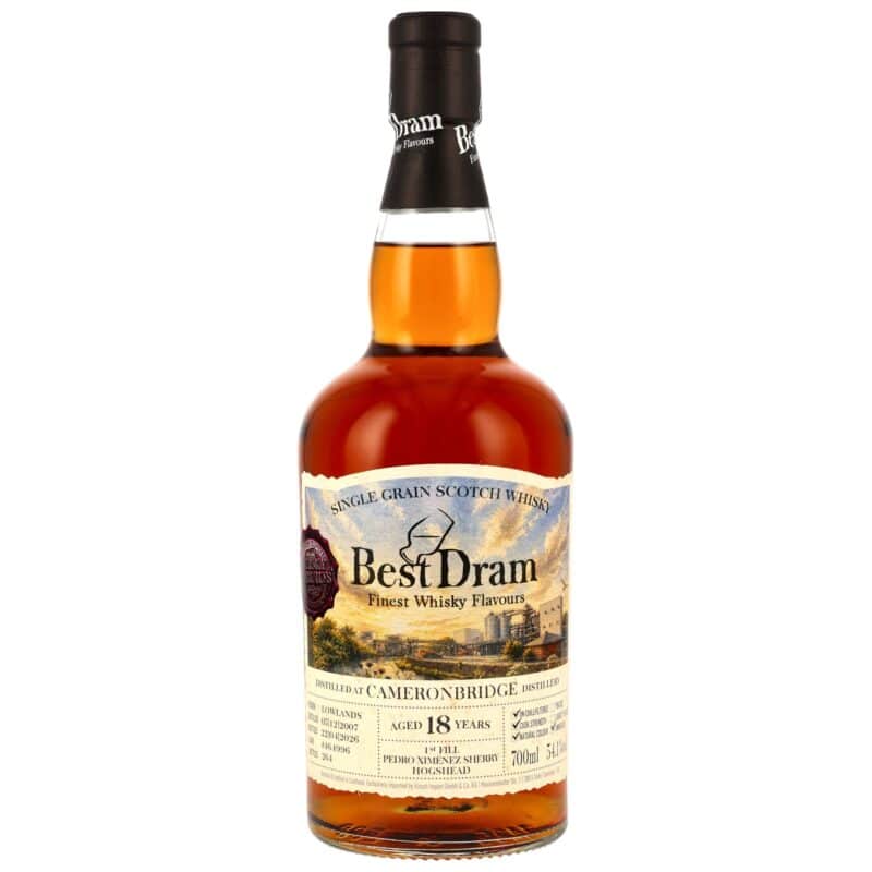 Cameronbridge 2007/2026 – 18 Jahre – Best Dram – 1st Fill PX Sherry Hogshead #464996 – 54,1%