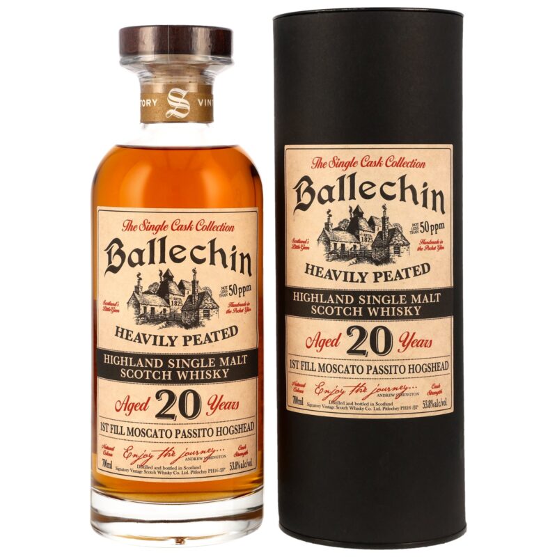 Ballechin 2006/2026 – 20 Jahre – Signatory Vintage Ibisco – 1st Fill Moscato Passito Hogshead #801 – 53,8%