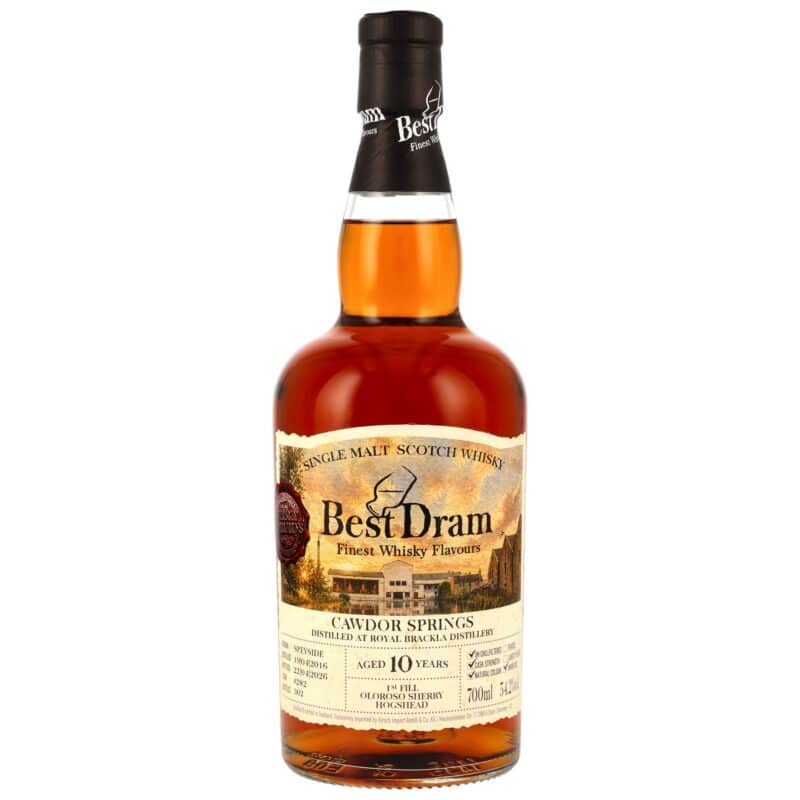 Cawdor Springs 2016/2026 – 10 Jahre – Royal Brackla – Best Dram – 1st Fill Oloroso Sherry Hogshead #282 – 54,2%