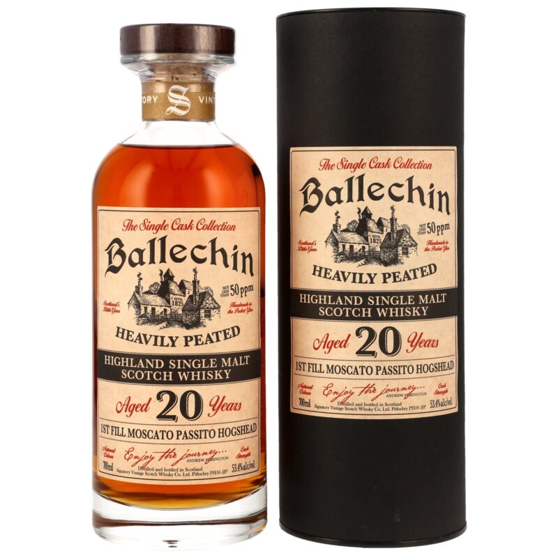 Ballechin 2006/2026 – 20 Jahre – Signatory Vintage Ibisco – 1st Fill Moscato Passito Hogshead #808 – 53,4%