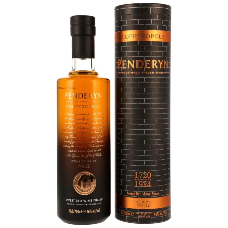 Penderyn Copperopolis – Icons of Wales No. 12 – Süßes Rotwein-Finish – 46,0%