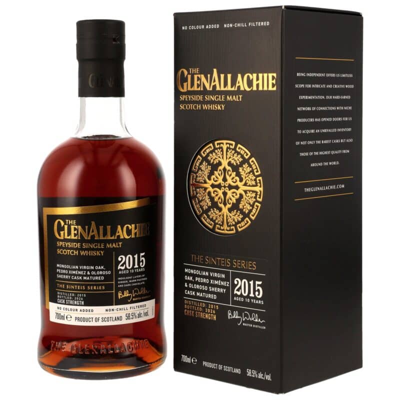 GlenAllachie 2015/2026 – 10 Jahre – Sinteis Series Part IV – Mongolian Virgin Oak, PX & Oloroso – 58,5 % vol.