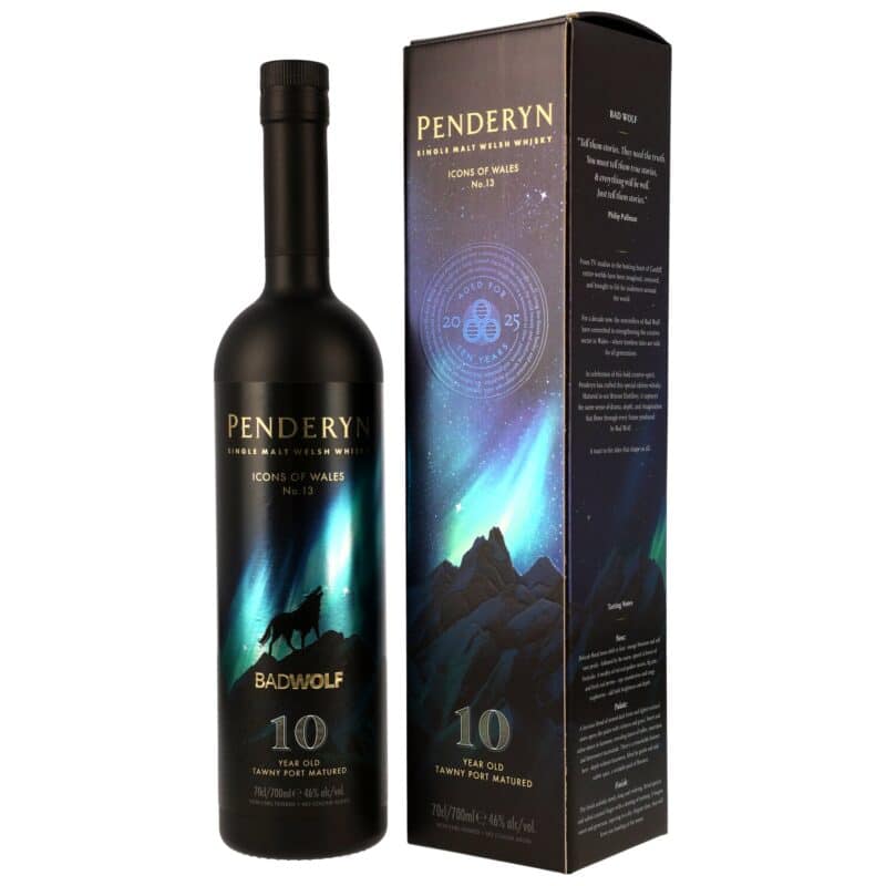Penderyn Bad Wolf – 10 Jahre – Icons of Wales No. 13 – Tawny Port Pipes – 46,0%