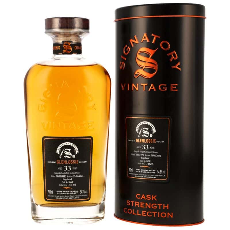 Glenlossie 1992/2026 – 33 Jahre – Signatory Vintage Symington’s Choice – 50th Anniversary Kirsch Import – Hogshead #3458 – 54,3 %