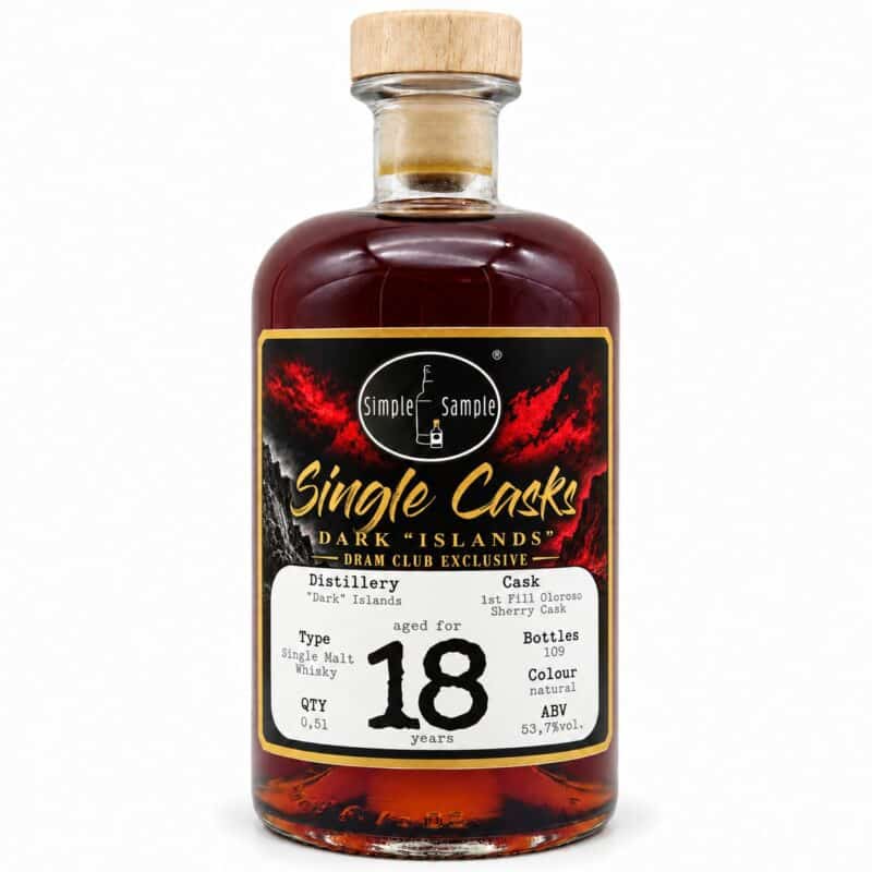 Secret Dark Islands 18 Jahre – Simple Sample Single Casks, 0,5-l-Flasche