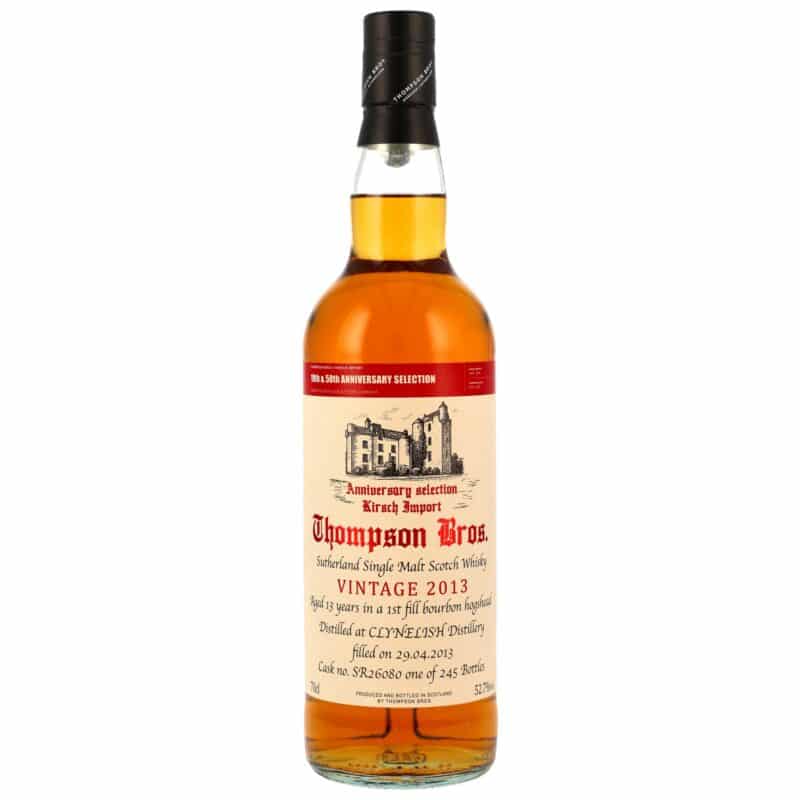 Clynelish 2013/2026 – 13 Jahre – Thompson Bros. 50th Anniversary Kirsch Import – First Fill Bourbon Hogshead #SR26080 – 52,7 %