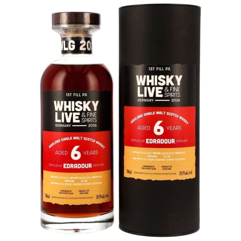 Edradour 2020/2026 – 6 Jahre – Whisky Live Germany 2026 – 1st Fill PX Hogshead #42 – 59,9 %
