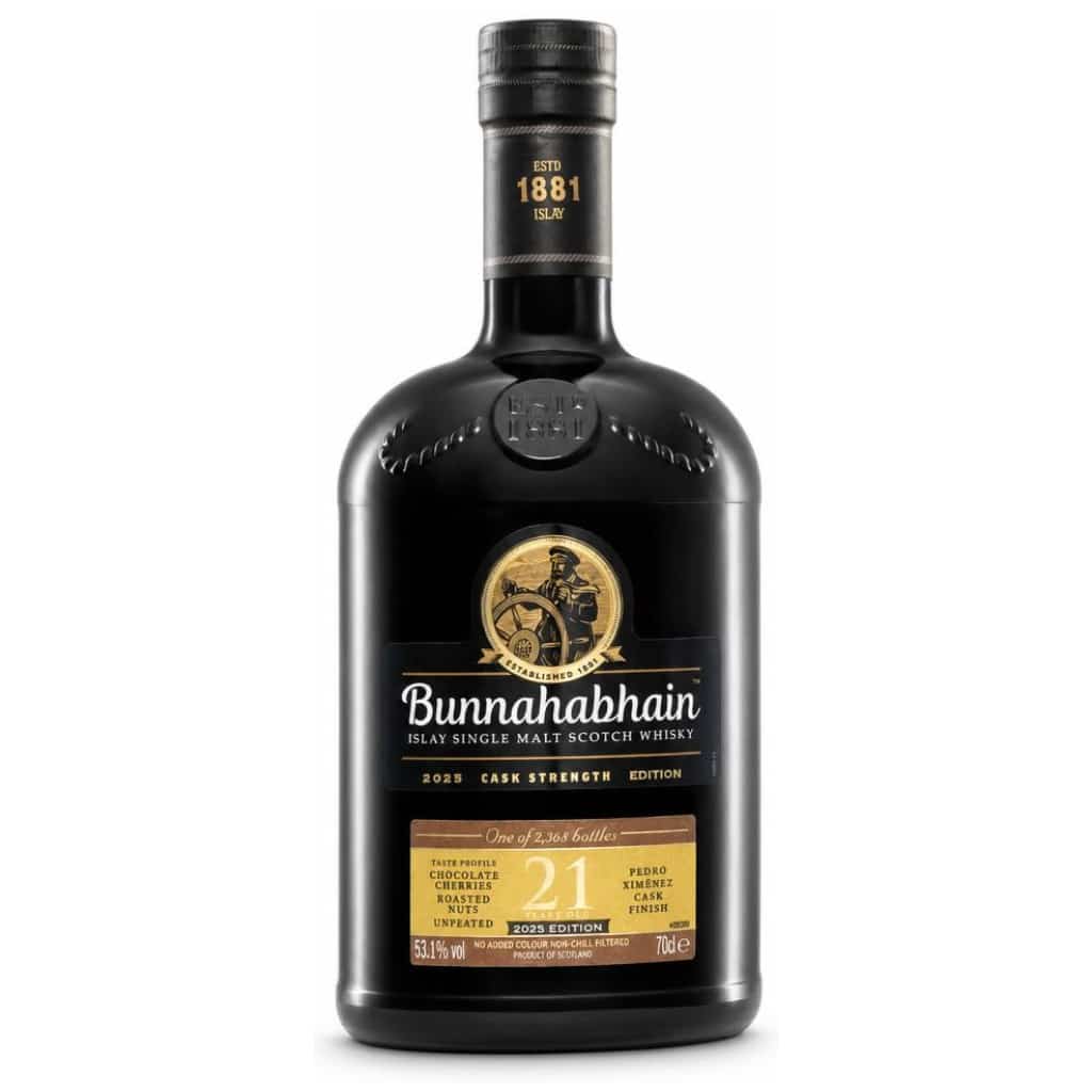 Bunnahabhain 21 Jahre – Cask Strength 2025 – Oloroso + 21 Monate PX Finish – 53,1%