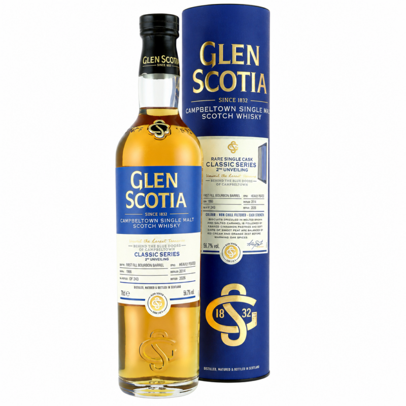 Glen Scotia 2014/2026 – Classic Series Cask 2 of 3 – Heavily Peated – First Fill Bourbon Barrel #1966 – 56,7%