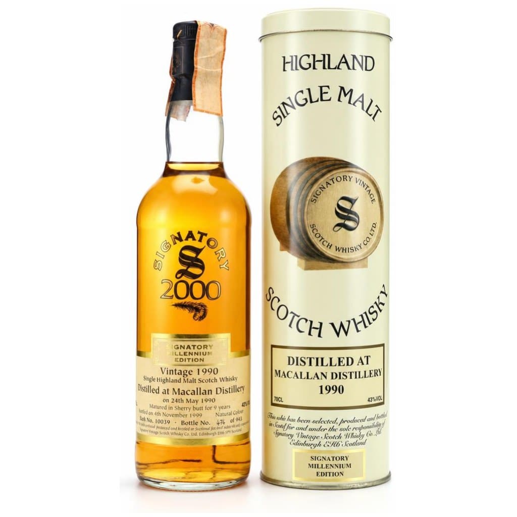 Macallan 1990 - 9 Jahre - Signatory Vintage - Millennoum Edition - Single Sherry Cask #10039 - 43,0%