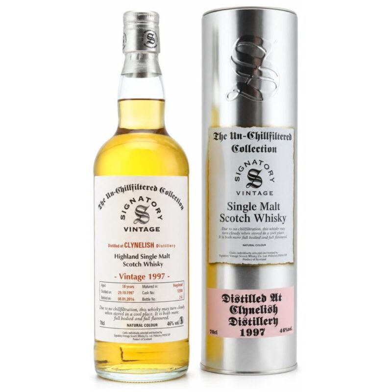 Clynelish 1997/2016 – 18 Jahre – Signatory Vintage The Un-Chillfiltered Collection – Hogshead #12388 – 46,0%