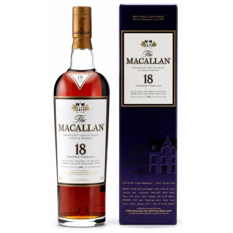 Macallan 1990/2008 – 18 Jahre – Sherry Oak – 43,0 %