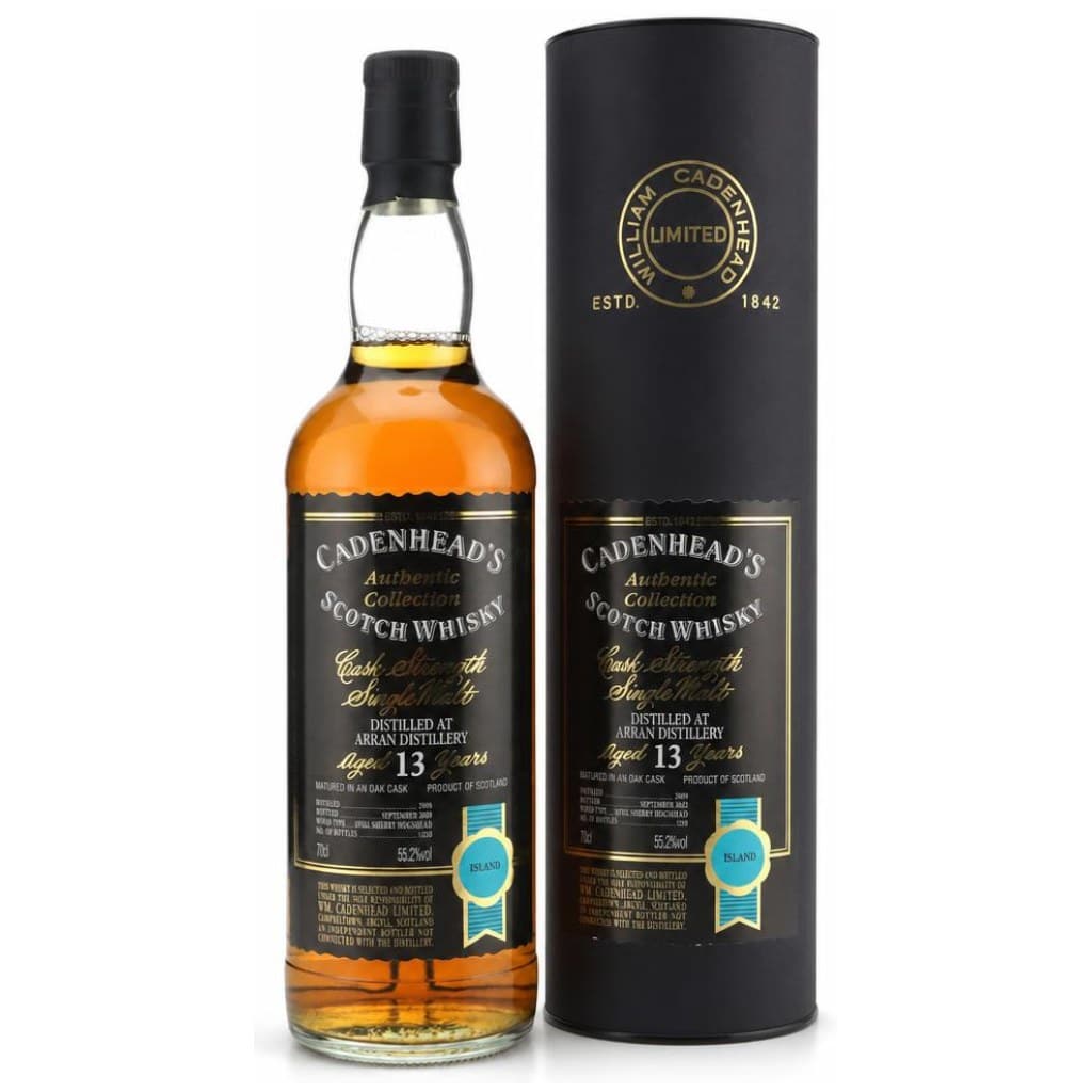 Arran 1996 - 13 Jahre - Cadenhead's Authentic Collection - Fino Sherry Hogshead - 55,2%