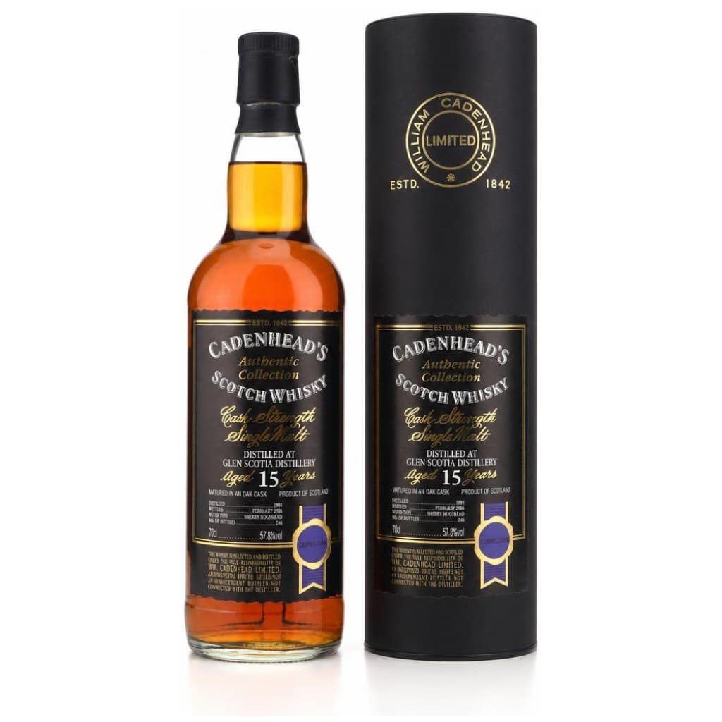 Glen Scotia 1991 – 15 Jahre – Cadenhead's Authentic Collection – Sherry Hogshead – 57,8%