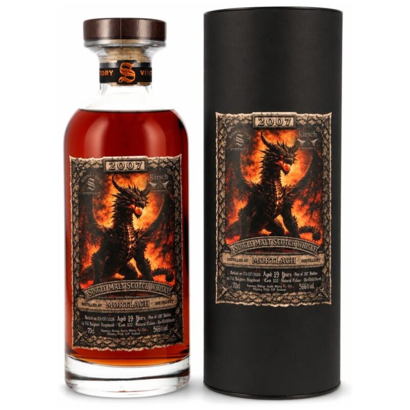 Mortlach 2007/2026 – 19 Jahre – Signatory Vintage KIRSCH DRAGON – 1st Fill Bolgheri Cask #102 – 56,6 %