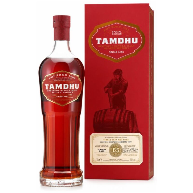 Tamdhu 2003/2022 – 18 Jahre – 125th Anniversary Dedication Society – First Fill European Oak Sherry Butt #5982 – 55,4%