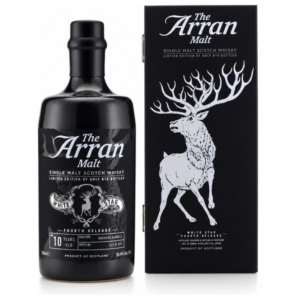 Arran White Stag Fourth Release - 10 Jahre - Bourbon Barrels - 55,4%