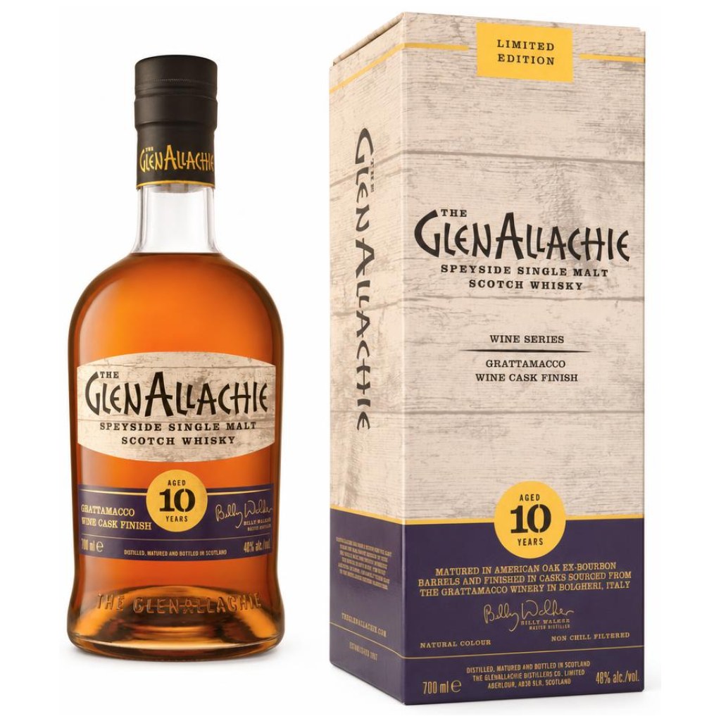 GlenAllachie 10 Jahre – Wine Cask Series – Grattamacco Wine Cask Finish – 48,0%